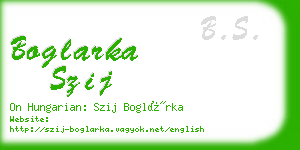 boglarka szij business card